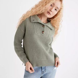 Madewell Canby Button Mockneck Sweater XS